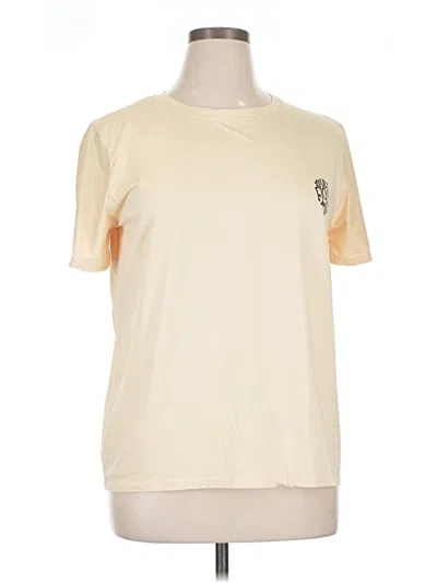 Pre-owned Natori Short Sleeve T-shirt In Ivory
