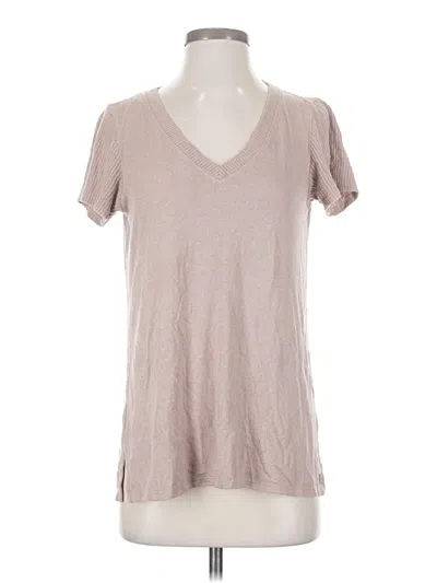 Pre-owned Natori Short Sleeve T-shirt In Tan