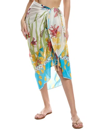 Natori Silk-blend Caftan In White
