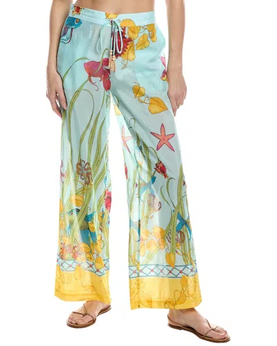 Natori Silk-blend Pant In Blue