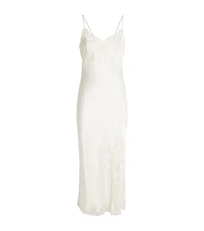 Natori Silk Lolita Slip Dress In White