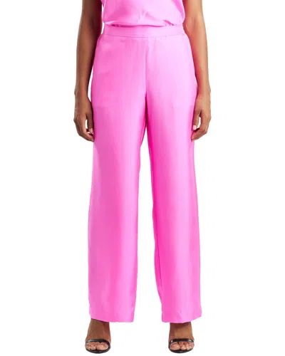 Natori Silk Twill Straight Leg Pant In Multi