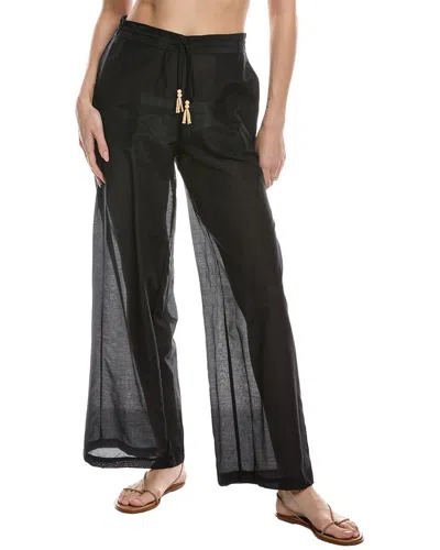 Natori Silk-blend Voile Pant In Black