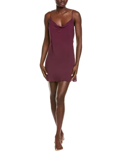Natori Sleek Silk-blend Cami In Burgundy