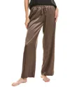 Natori Glamour Satin Pajama Pants In Brown