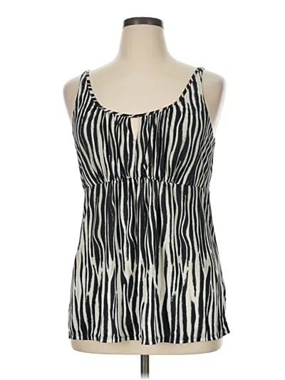 Pre-owned Natori Sleeveless Blouse In Black