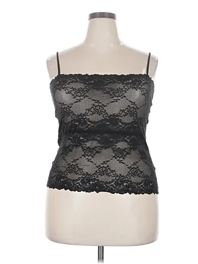 Pre-owned Natori Sleeveless Top Black Sweetheart Neckline Tops