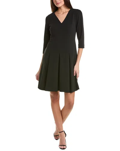 Natori Sold Knit Crepe Dress In Black