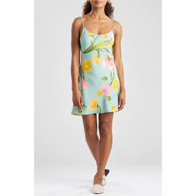 Natori Solene Floral Satin Charmeuse Chemise In Multi