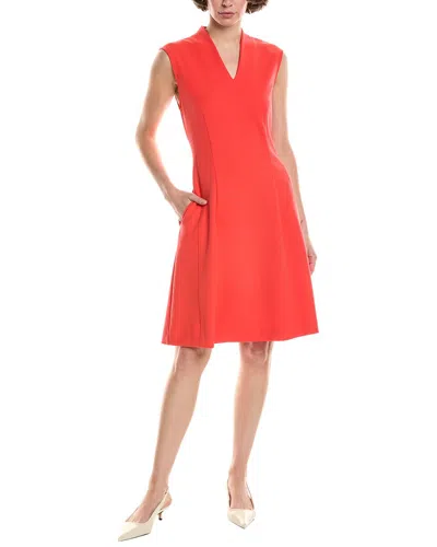 Natori Solid Knit Crepe Mini Dress In Red