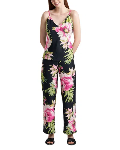 Natori Sonomi Cami & Pant Pajama Set In Black Multi