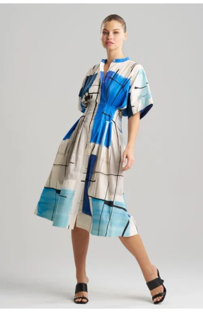 Natori Shirt Dress In Blue
