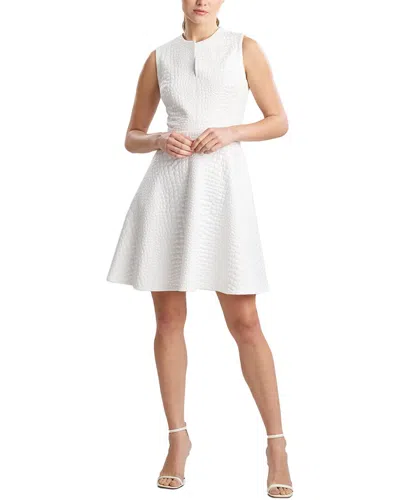 Natori Split V Neck Dress In White