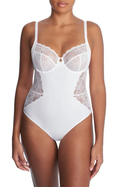 Natori Statement Underwire Bodysuit In White