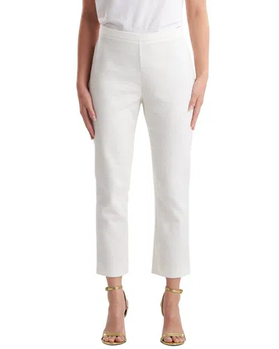 Natori Stretch Basketweave Capri Pant In White