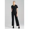 Natori Stretch Crepe Side Zip Trouser In Black