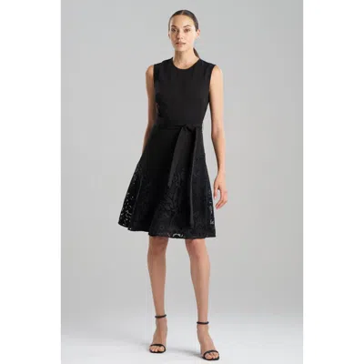 Natori Suzani Lace Diagonal Seam Flare Dress