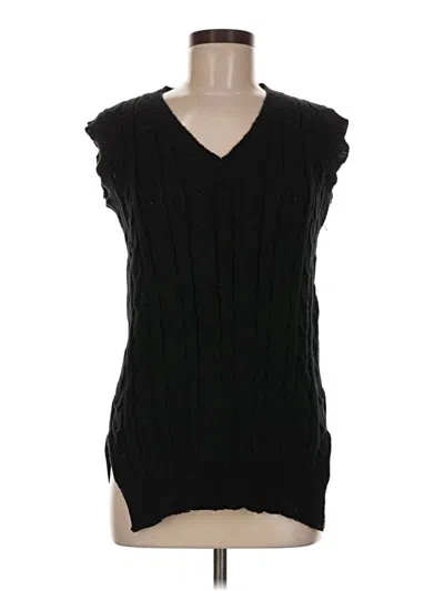 Pre-owned Natori Sweater Vest In Black