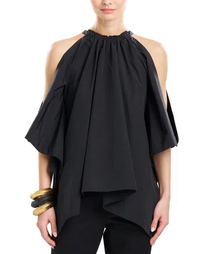 Natori Taffeta Handkerchief Top In Black