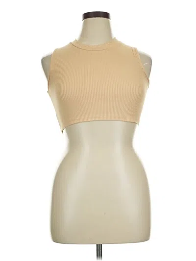 Pre-owned Natori Tank Top Tan Halter Neckline Tops