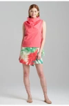 Natori Techno Poplin Crop Funnel Top