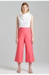 Natori Techno Poplin Cropped Pants With Embroidery