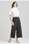 Natori Techno Poplin Cropped Pants With Embroidery In Black