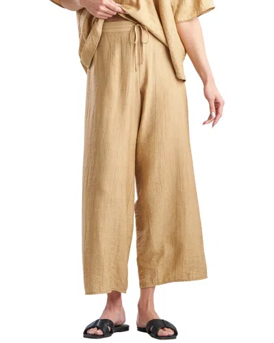Natori Terra Foil Crinkle Pant In Neutral