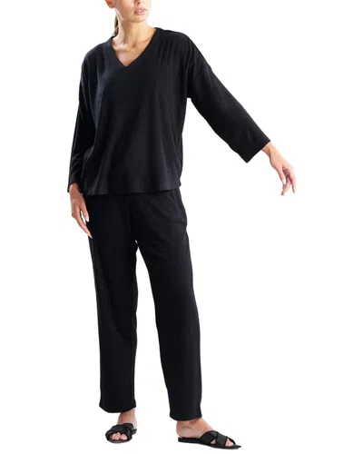 Natori Terry Lounge Set In Black