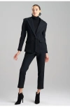 Natori Textured Cotton Jacquard Jacket In Black