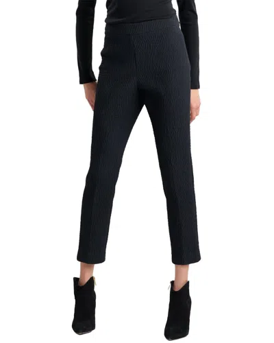 Natori Textured Cotton Jacquard Side Zip Ankle Pant In Black