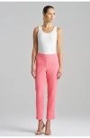 Natori Textured Cotton Jacquard Side Zip Tapered Pant