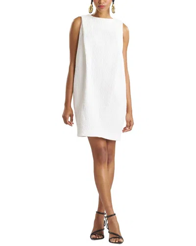 Natori Textured Jacquard Shift Dress In White