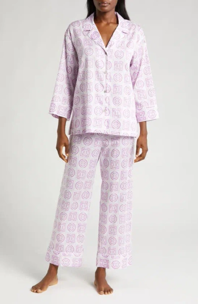 Natori The Getaway Cotton Pajamas In Light Orchid