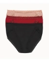 Natori Three-pack Bliss Cotton French-cut Briefs In Multi
