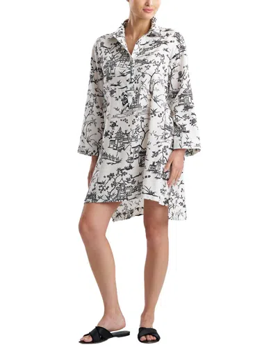 Natori Toile Cotton Sateen Sleepshirt In White