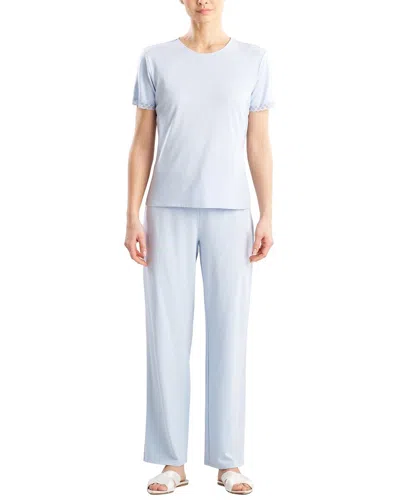 Natori True Bliss T-shirt Pj Set In Blue