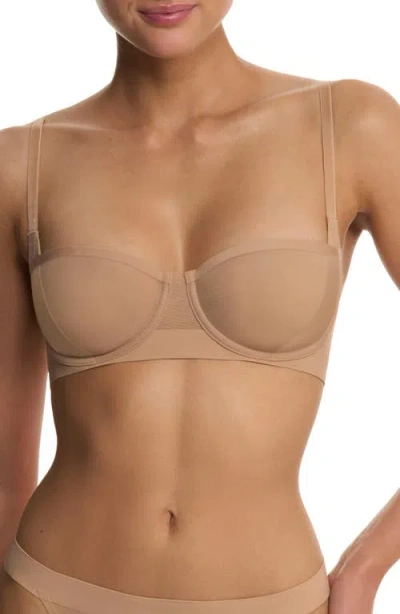 Natori True Zen Mesh Balconette Bra In Brown