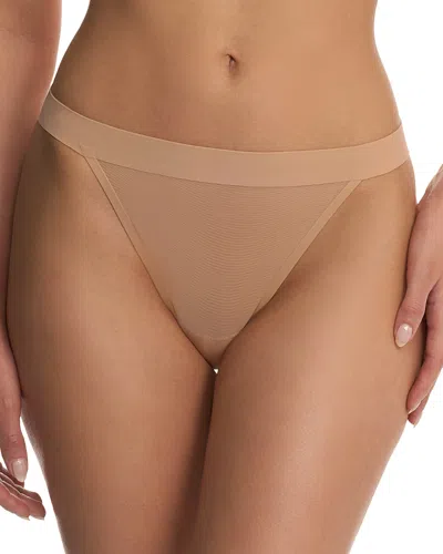 Natori True Zen Mesh Thong In Neutral