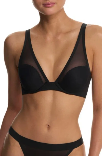 Natori True Zen Plunge T-shirt Bra In Black