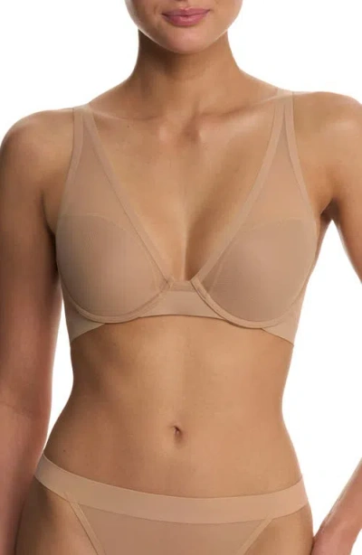 Natori True Zen Plunge T-shirt Bra In Brown