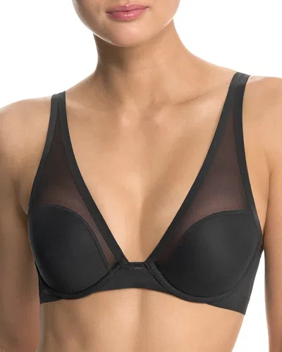 Natori True Zen Plunging T-shirt Bra In Black