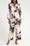 Natori Tsubaki Cropped Floral-print Pajama Set In Multi