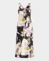 Natori Tsubaki Sleeveless Floral-print Midi Slip Dress In Multi