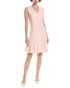 Natori Tweed Midi Dress In Pink
