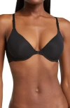 Natori Lush Front Close Womens 34b Black Stretch Minimizer Bra Adjustable Erk273 In Black