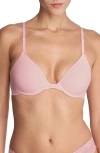 Natori Lush Front Close Bra In Peony/whte