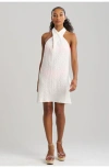 Natori Waves Mini Halter Dress In White