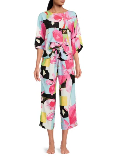 Natori Women's 2-piece Print Pajama Set In Pink Multi
