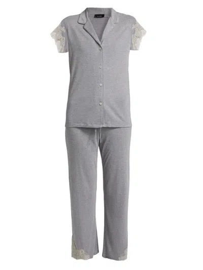 Natori Women's 2-piecelux Shangrila Pajama Set In Gray